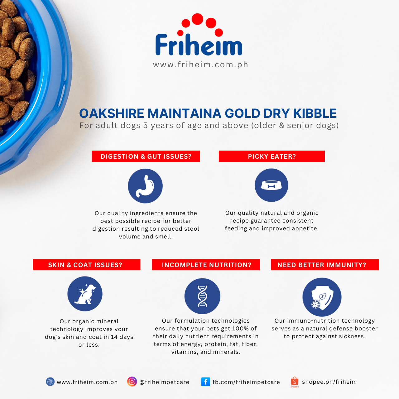 Oakshire Maintaina Gold 5+ (2kg)